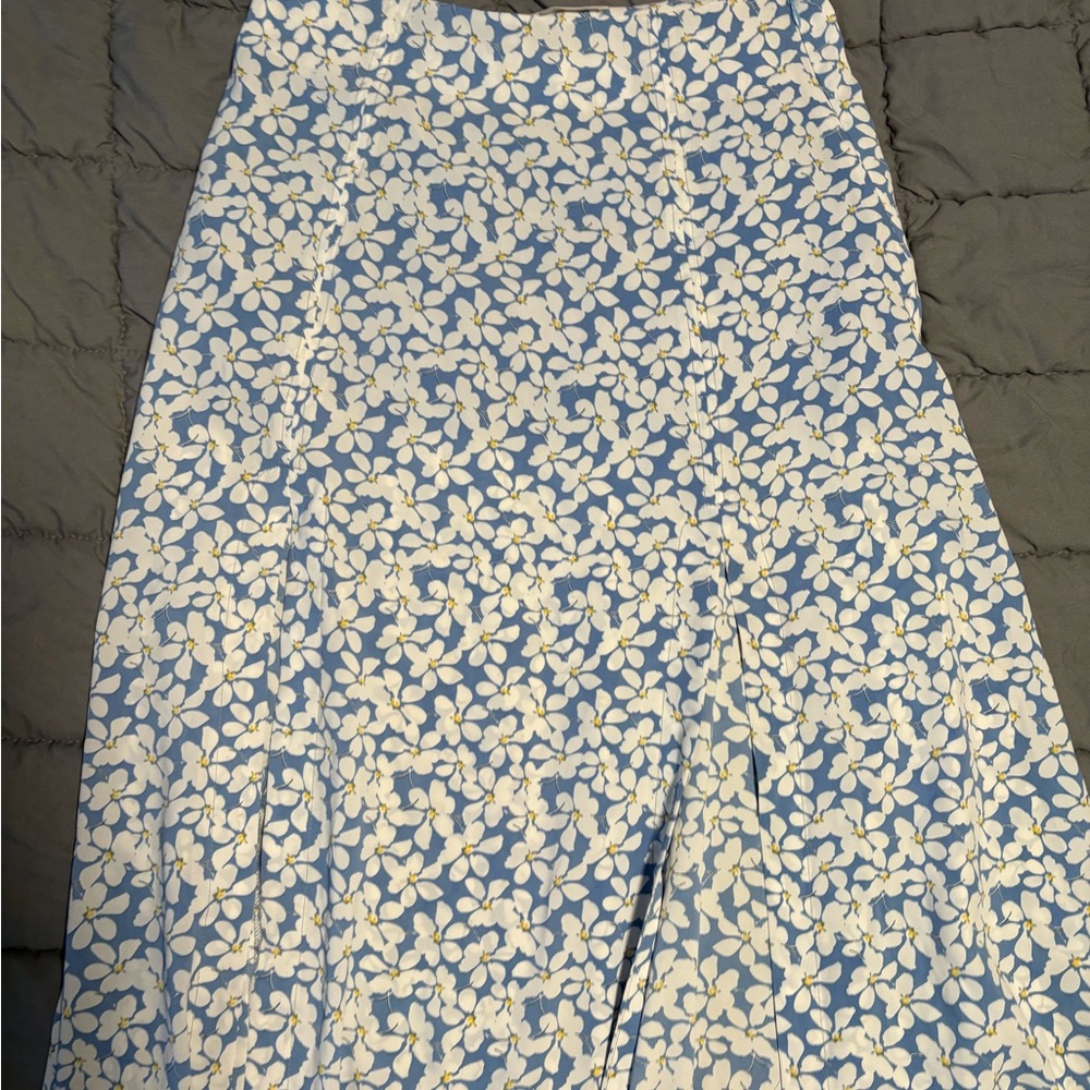 Floral Blue and White Women's Skirt